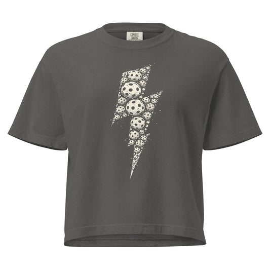 Women’s Pickleball Lightning Bolt Cropped Tee